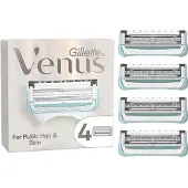Gillette venus For Pubic Hair & Skin Women's Razor Blades 4 Pcs