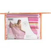 Smart Beach towel pink stripes