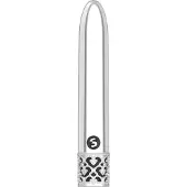 Shots Royal Gems Shiny Rechargeable ABS Bullet Silver