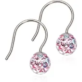 Blomdahl Natural Titanium Mini Pendant Crystal Ball 6 mm