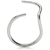 Blomdahl Natural Titanium Nose Ring 10 mm left