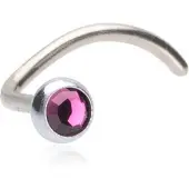 Blomdahl Silver Titanium Bezel 3 mm Lilac