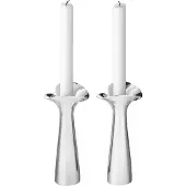 Georg Jensen Bloom Botanica kynttilänjalka 2-pakkaus Ruostumaton teräs