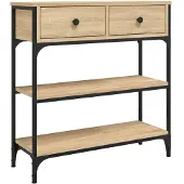 vidaXL Konsolipöytä Sonoma-tammi 72,5x25x75 cm tekninen puu