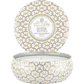 Voluspa Suede Blanc Maison Blanc 3-Wick in Decorative Tin 40h