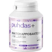 Raw Organic Puhdas+ Maitohappobakteeri 2 Miljardia, 60 kaps.