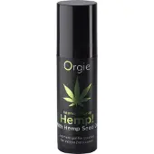 Orgie Hemp Intense Orgasm - Unisex kiihotusgeeli, 15 ml, hampunsiemenöljyllä, pumppupullossa, kihelmöivä, lämmittävä, viilentävä