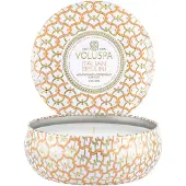 Voluspa Italian Bellini Maison Blanc 3-Wick in Decorative Tin 40h