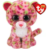 TY Beanie Boos M LAINEY leopardin vaaleanpunainen vihreätäpläinen