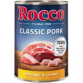 Rocco 6x400g Classic Sianlihaa, kanaa ja vasikkaa, koiran märkäruokaa