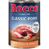 Rocco 24x400g Classic Pork kana & lohi koiran märkäruoka