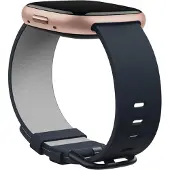 Fitbit Versa 3/4,Sense/2 Vegaaninen nahkabändi Indigo L
