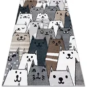 Rugsx Fun pets lasten matto monivärinen