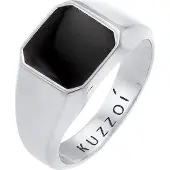 KUZZOI Sormus musta / hopea