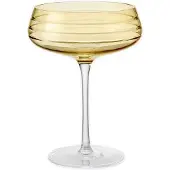 Louise Roe Triple Cut Coupe-lasi - Samppanjalasit Käsinpuhallettu Lasi Amber - 10504-13-90