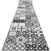 Rugsx Azulejo käytävämatto liukuestepohjalla 110 cm - harmaa