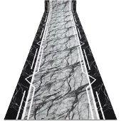Rugsx Marble käytävämatto liukuestepohjalla 133 cm - harmaa