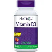 Natrol D-vitamiini 3 nopeasti liukeneva, 2000IU - 90 tablettia