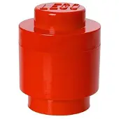 LEGO Storage Brick 1 säilytysrasia, pyöreä, punainen