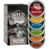 Wild Freedom 6x85g Adult Mix viljaton kissanruoka märkäruoka