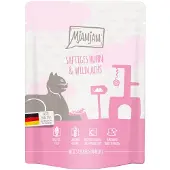 MjAMjAM 6x 300g Squeeze kana & lohi kissan märkäruoka