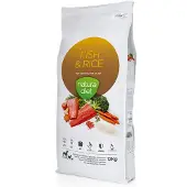 Natura Diet 12kg Adult kalaa ja riisiä sisältävä ruokavalio koirille