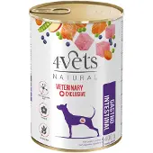 4vets 12x 400g Natural Dog Maha-suolikanavan koiranruoka märkää