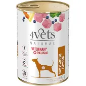4vets 12x 400g Natural Dog Painonpudotusta vähentävä koiranruoka märkä