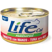 Life Cat Wet 12x85g LifeCat Adult Tonnikalaa & Naudanlihaa märkä kissanruoka