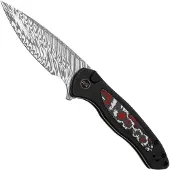 We Knife Kitefin WE19002N-DS1, Fafnir Damasteel, Black Titanium, Nebula Fat Carbon Fiber, Limited Edition, pocket knife