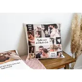 Smartphoto Tyynynpäällinen polylinestä sisätyynyllä. Nelikulmio M. painatus edessä ja takana