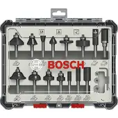 Bosch Jyrsinteräsarja HM Mix 1/4", 15-os.