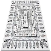 Rugsx Alfombra FUN Teepee para niños, indio, marco crema 140x190 cm