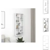 vidaXL Seinähylly valkoinen 36x16x90 cm tekninen puu
