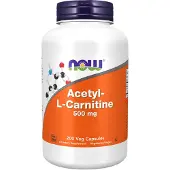 Now Asetyyli-L-karnitiini, 500 mg - 200 kapselia
