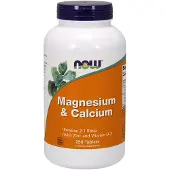Now , Magnesium & Kalsium Kalsium Kalsium ja Vitamiini D-3, 250 Tabletteja