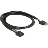 DeLOCK – USB 2.0 Pin header Extension Cable 10 pin male / female 50 cm, black (83874)