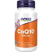 NOW,NOW Foods,NOW,NOW Foods CoQ10 ja valkopyökki, 100 mg - 90 kasviskapselia