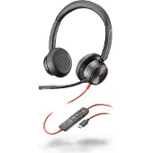 HP Poly Poly Blackwire 8225 - Blackwire 8200 series - kuulokkeet - on-ear - langalliset - aktiivinen melua vaimentava - USB-C - musta - Zoom Certified, UC ...