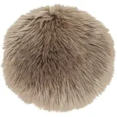 House Nordic Pyöreä istuinalusta harmaasta keinoturkista, Ø 35 cm