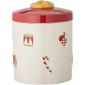Bloomingville Yule Jar W/Lid - Red - ONE SIZE