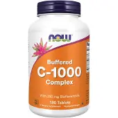 NOW,NOW Foods,NOW,NOW Foods C-vitamiini 1000 -kompleksi - Puskuroitu 250 mg bioflavonoideilla - 180 tablettia