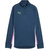 Puma Harjoituspaita Individualblaze 1/4 Vetoketju - Navy/electric Lime/pinkki Nainen, koko Large