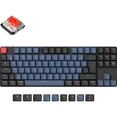 Keychron K1 Pro QMK TKL Hotswap RGB Backlight Langaton Näppäimistö - Musta [Red]