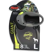 Flexi - Giant Professional L 8 m Tape Musta/Neon - Koirat - Kaulapannat