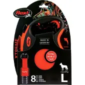 Flexi - Kelatalutin New Neon Xtreme Tape Oranssi, 8m, L, max 55kg - Koirat - Kaulapannat