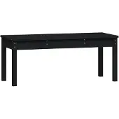 vidaXL Puutarhapenkki musta 109x44x45 cm täysi mänty