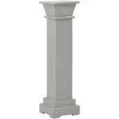 vidaXL Kukkateline klassinen pilari neliö harmaa 17x17x66 cm MDF