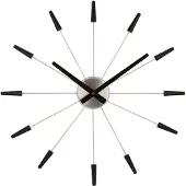 Nextime Plug Inn Seinäkello 58 cm Musta