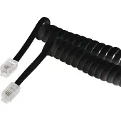 Pro Puhelin handset spiral cable CCA (copper-clad aluminium) - Musta - 4m